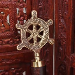 Ложка для обуви «Штурвал», 37×7.5×2.5 см, латунь