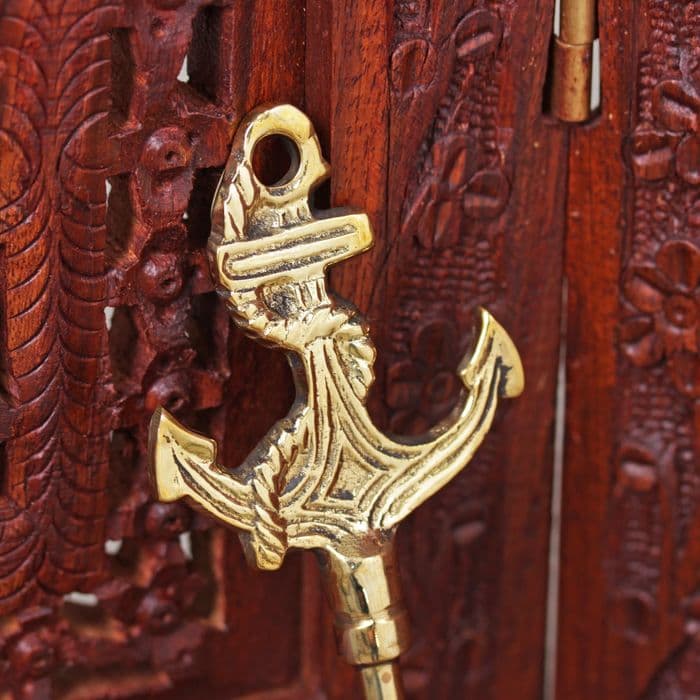 Ложка для обуви «Якорь с канатом», 52×5.5×1 см, латунь