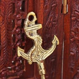 Ложка для обуви «Якорь с канатом», 52×5.5×1 см, латунь