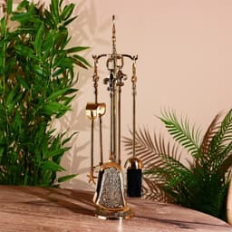 Каминный набор «Королевский», 5 предметов, 57.5×13×13 см, латунь