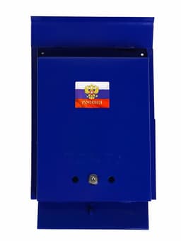 Ящик почтовый с замком, вертикальный, «Почта», синий