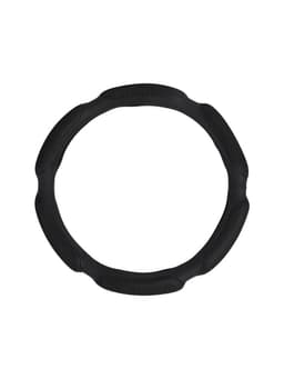 Оплетка на руль TORSO, анатомическая, велюр 6 подушек, размер 38 см, черный