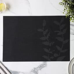 Салфетка сервировочная на стол Доляна «Росток», 45×30 см, черная