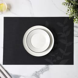 Салфетка сервировочная на стол Доляна «Росток», 45×30 см, черная