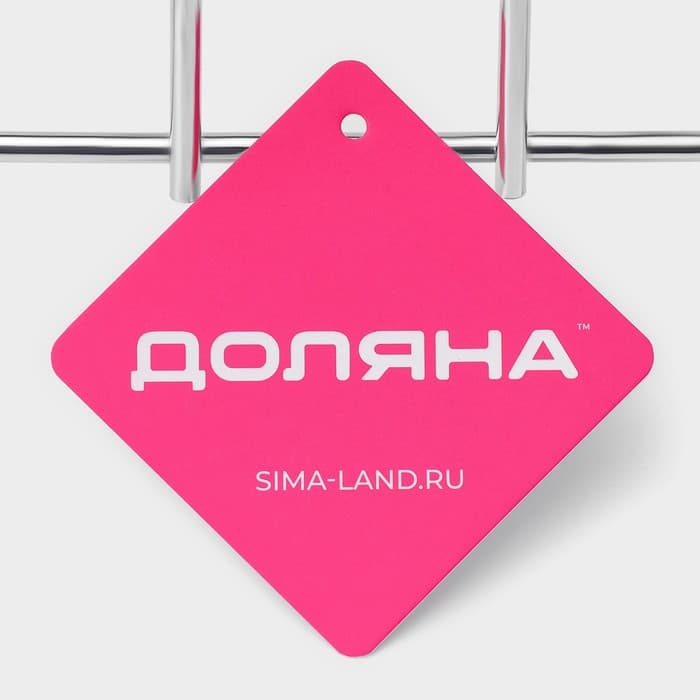 Подставка для крышек на 5 предметов Доляна, 22.5×20.5×16.5 см, хром