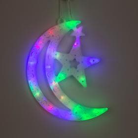 Светодиодная фигура «Месяц» 20×30 см, пластик, 220 В, свечение мульти (RG/RB)