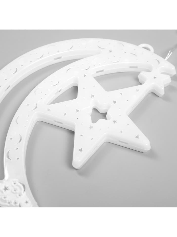 Светодиодная фигура «Месяц» 20×30 см, пластик, 220 В, свечение мульти (RG/RB)