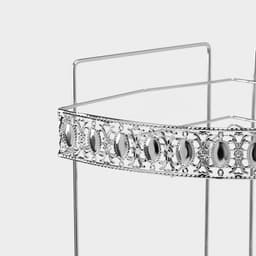 Полка для ванной Доляна, угловая, 3-ярусная, 23×23×54 см, хромированная