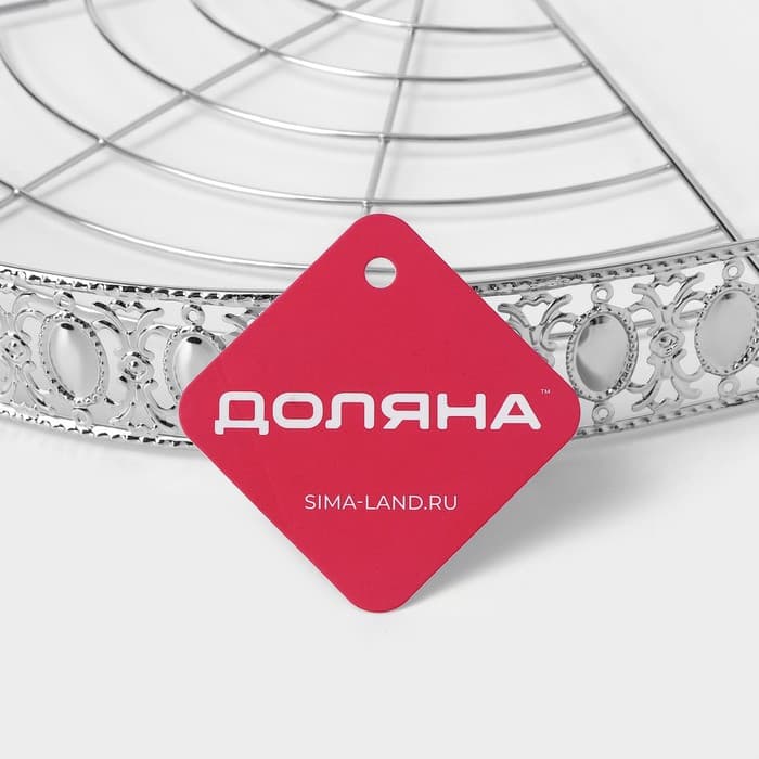 Полка для ванной Доляна, угловая, 3-ярусная, 23×23×54 см, хромированная