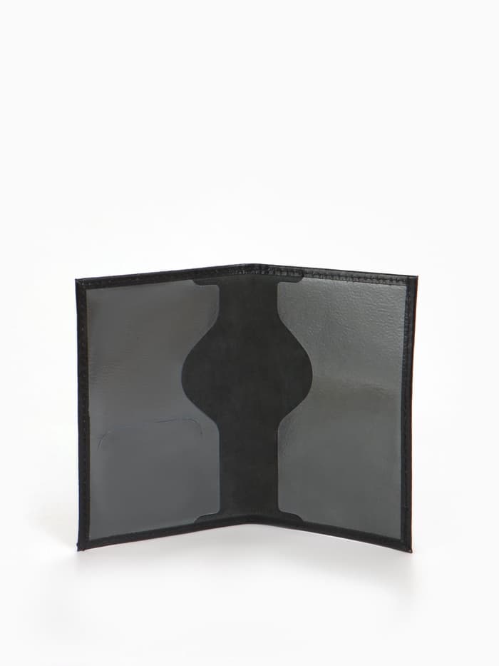 Обложка для военного билета, натуральная кожа, чёрная