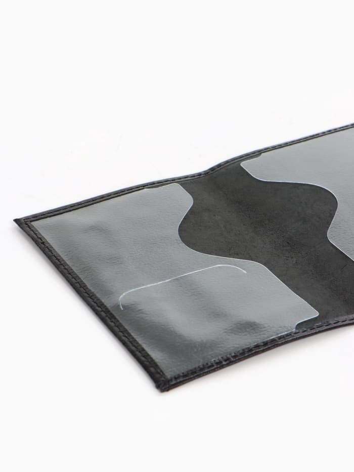 Обложка для военного билета, натуральная кожа, чёрная