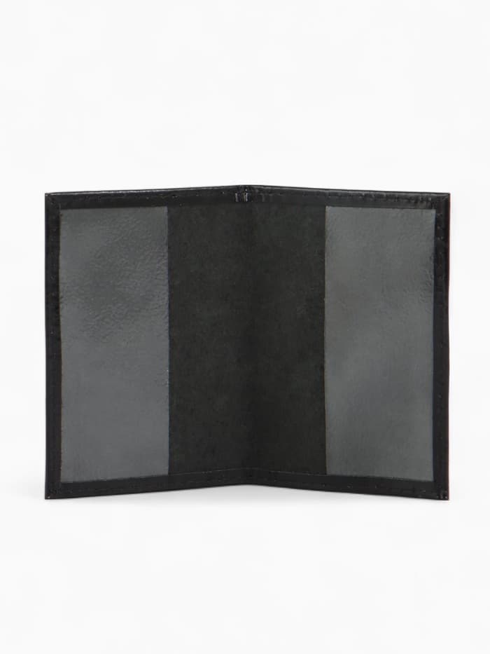 Обложка для пенсионного удостоверения, из натуральной кожи, чёрная