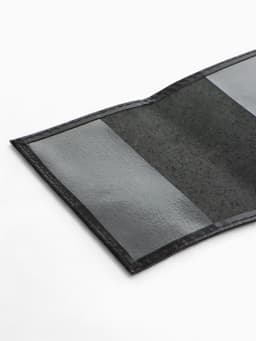 Обложка для пенсионного удостоверения, из натуральной кожи, чёрная