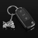 Брелок автомобильный для ключей Cartage, мотоцикл, металл, темный хром