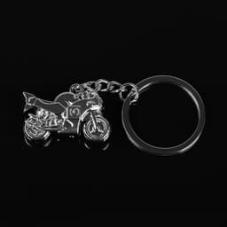 Брелок автомобильный для ключей Cartage, мотоцикл, металл, темный хром