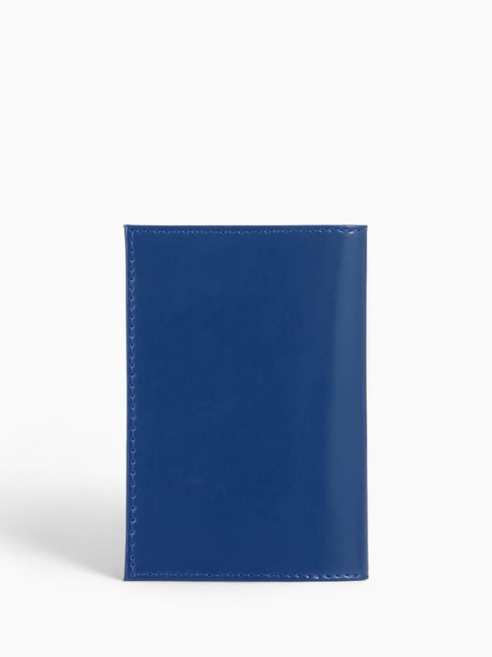 Обложка для паспорта, с тиснением фольгой, с гербом, гладкая, синяя