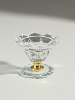 Стеклянный подсвечник на 1 свечу «Цветочек», 5.5×6.8×6.8 см