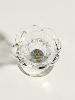 Стеклянный подсвечник на 1 свечу «Цветочек», 5.5×6.8×6.8 см
