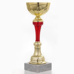 Кубок 131B, наградная фигура, золото, подставка камень, 24 см