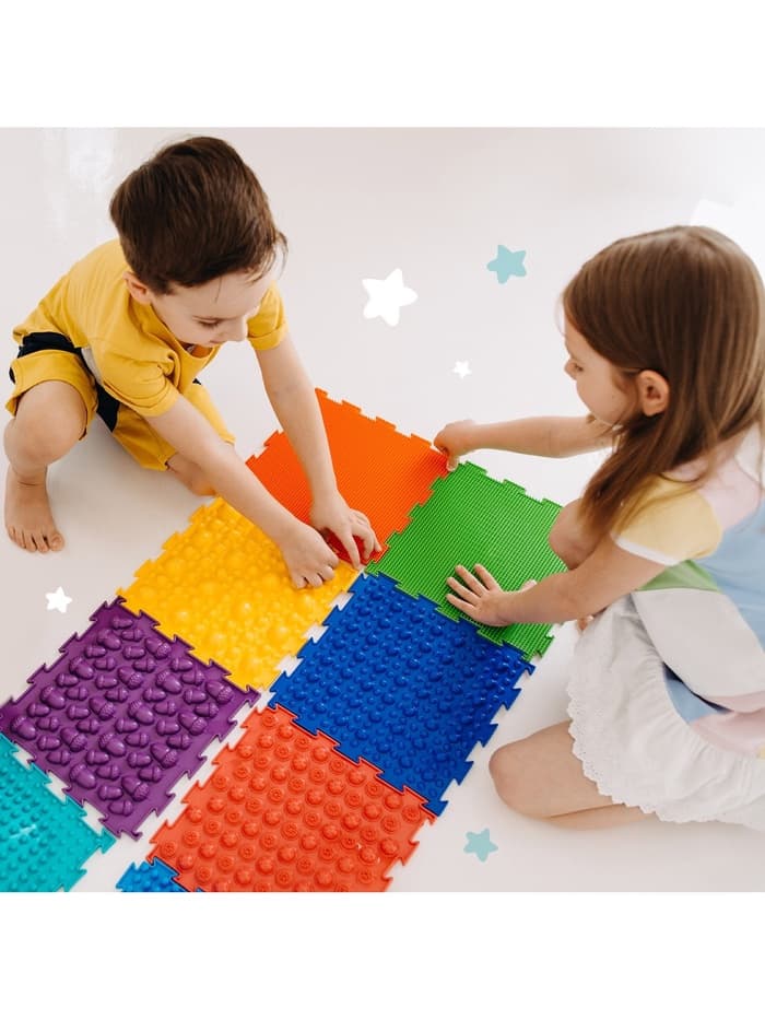 Модульный массажный коврик, набор №1 «Универсал», 8 шт., Ортодон