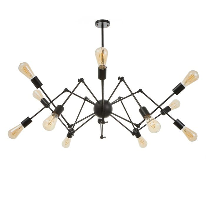 Люстра «Краб» E27 12×40 Вт черный 80×80×100 см BayerLux