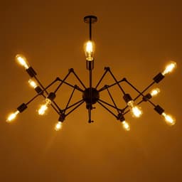 Люстра «Краб» E27 12×40 Вт черный 80×80×100 см BayerLux