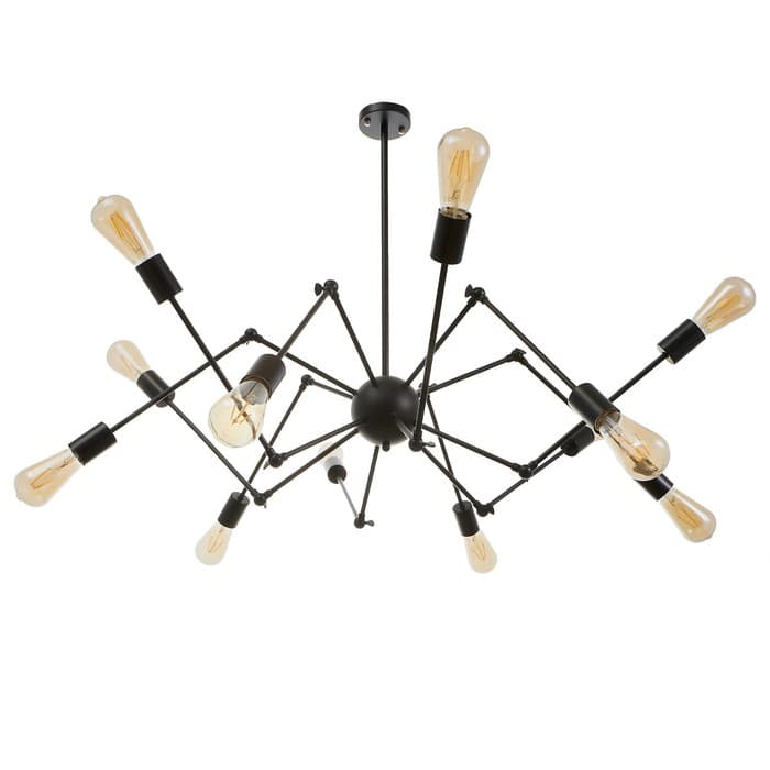 Люстра «Краб» E27 12×40 Вт черный 80×80×100 см BayerLux
