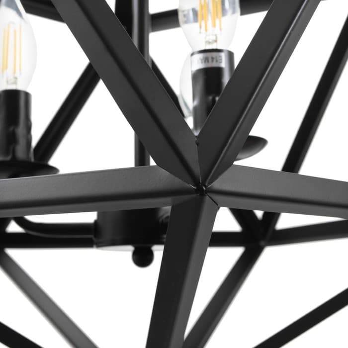 Люстра BayerLux Подвес BayerLux «Геометрия» E14 3×40 Вт черный 45×45×45 см