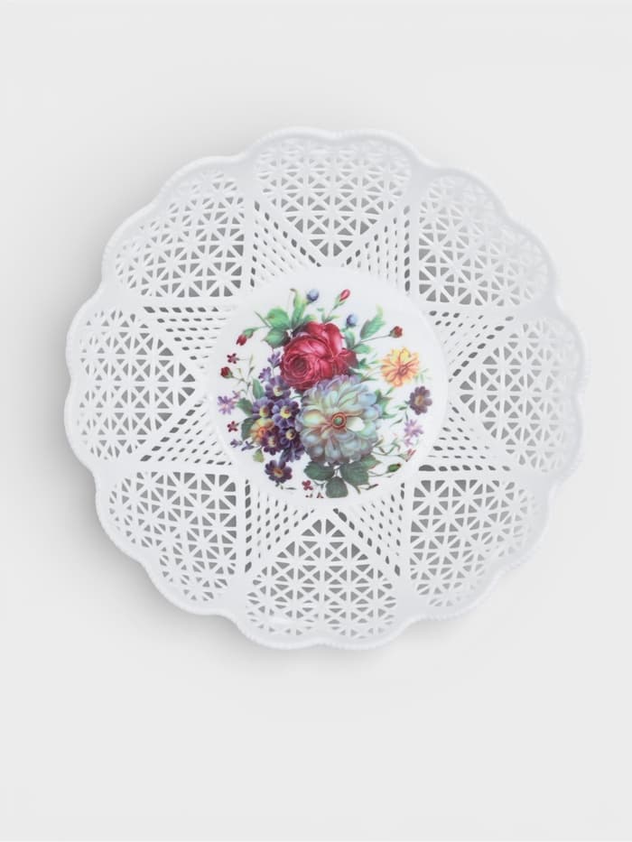 Ваза для хлеба и фруктов «Кубань. Сердце», 18×4.5 см, белый, рисунок МИКС