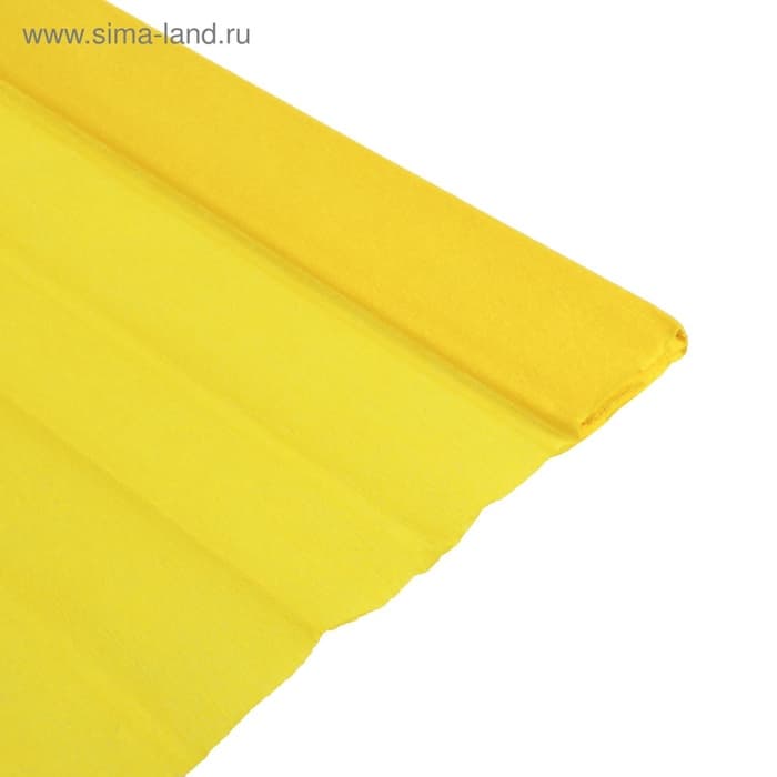 Бумага крепированная 50×200 см, в рулоне, 32 г/м², жёлтая