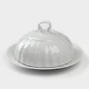 Маслёнка Добрушский завод «Бельё», 500 мл, фарфор, белая