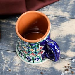 Кружка узбекская Риштанская Керамика «Узор», 500 мл, синяя