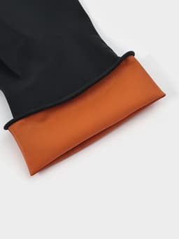 Перчатки хозяйственные плотные Доляна, размер L, резиновые, чёрные