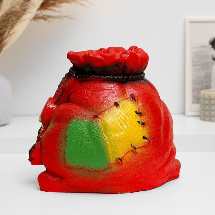 Копилка для денег «Мешок-заначка», гипс, красный, 22×27 см