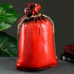Копилка для денег «Мешок: сто тысяч», гипс, красный, 14×22×32 см
