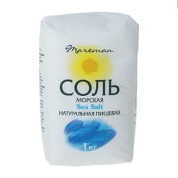 Соль морская натуральная пищевая, средняя (помол №1) Mareman, 1 кг