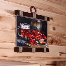 Свиток настенный «Раки и пиво», панно