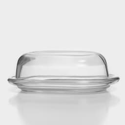 Маслёнка Paşabahçe Basic, 19.8×13.1 см, стекло, прозрачная