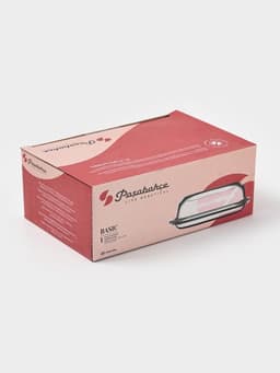 Маслёнка Paşabahçe Basic, 19.8×13.1 см, стекло, прозрачная