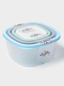 Набор пищевых контейнеров SparkPlast BioFresh, 4 шт.: 230 мл, 500 мл, 900 мл, 1.55 л, пластик, крышка МИКС