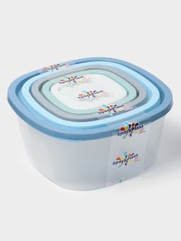 Набор пищевых контейнеров SparkPlast BioFresh, 5 шт.: 230 мл, 500 мл, 900 мл, 1.55 л, 2.65 л, пластик, крышка МИКС