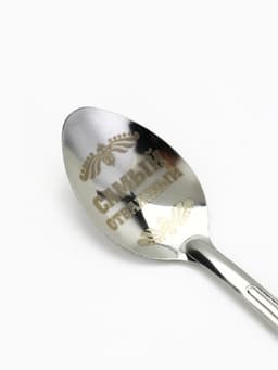 Ложка чайная с гравировкой «100% крутой мужик», 14×3 см