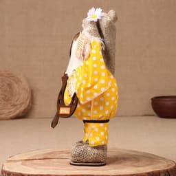 Фигурка - оберег «Домовой. Славуся в льняном колпаке, с ложкой и подковой», МИКС