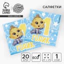 Салфетки бумажные «1 годик», 25×25 см, набор 20 шт.