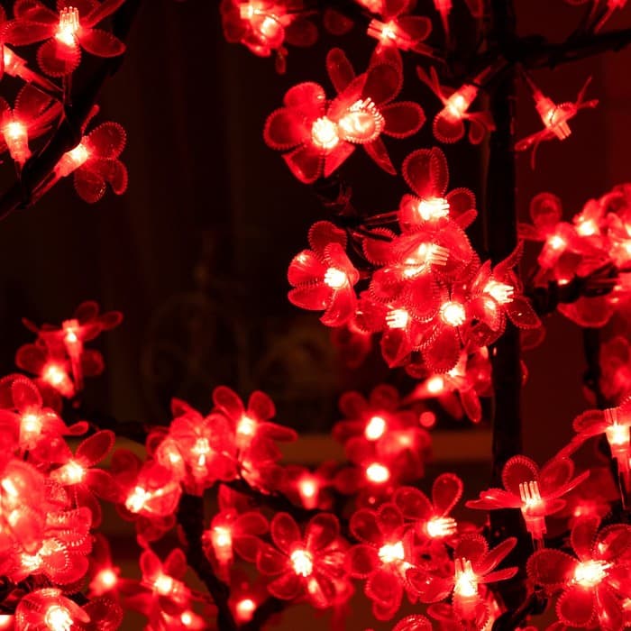 Светодиодное дерево «Баугиния» 1.5 м, 480 LED, постоянное свечение, 220 В, свечение красное