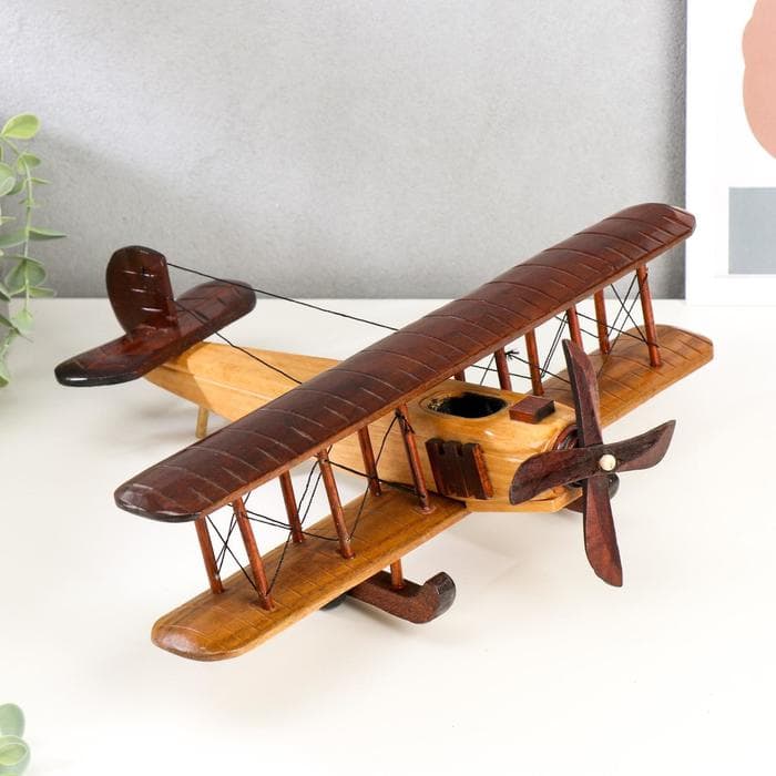 Фигурка дерево «Ретро. Самолет», 11.5×35.5×30 см, МИКС