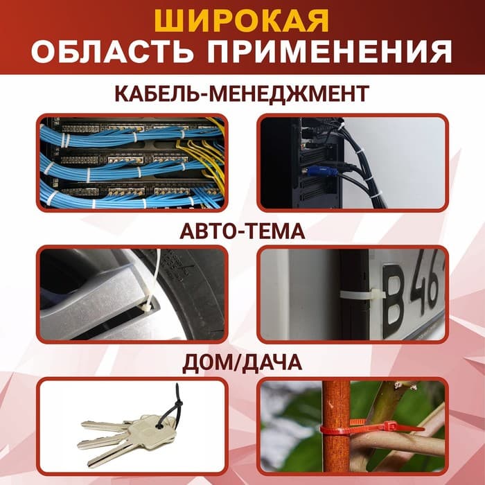 Хомут нейлоновый для стяжки, ТУНДРА, 2.5×100 мм, зеленый, 100 шт.