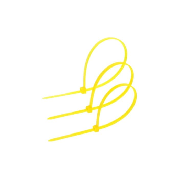 Хомут нейлоновый для стяжки, ТУНДРА, 3.6×200 мм, желтый, 100 шт.