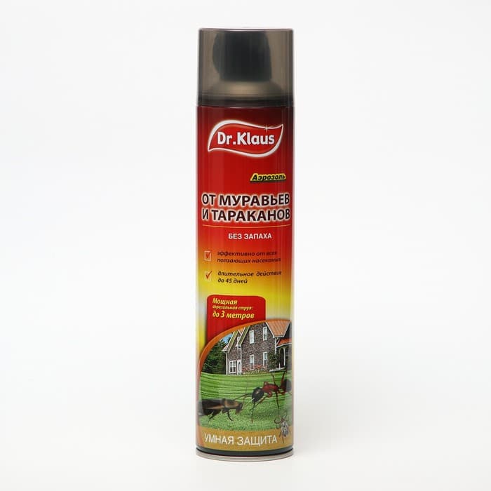 Аэрозоль от насекомых «Доктор Клаус», от муравьев, тараканов и других насекомых, 600 мл