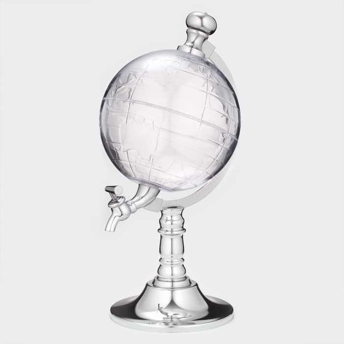 Башня пивная с воронкой «Земной шар», 1.9 л, пластик, серебристая